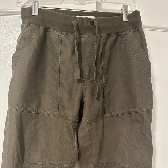 TNA Army Green Cargo Jogger Pants Size Small Women’s Linen Blend - Picture 3 of 11